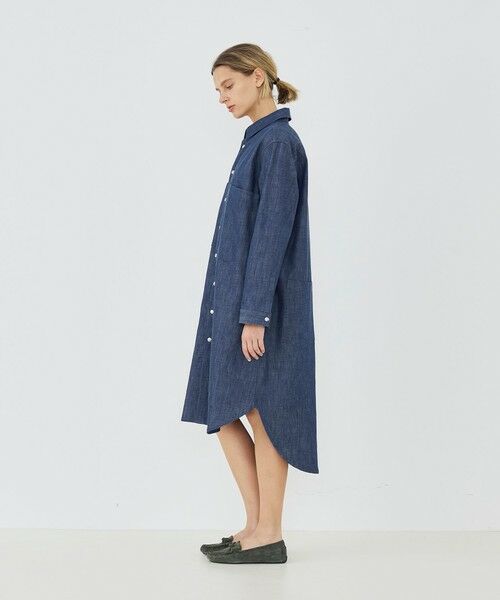 TOMORROWLAND / トゥモローランド ミニ丈・ひざ丈ワンピース | ステイブルーデニム シャツワンピース | 詳細2