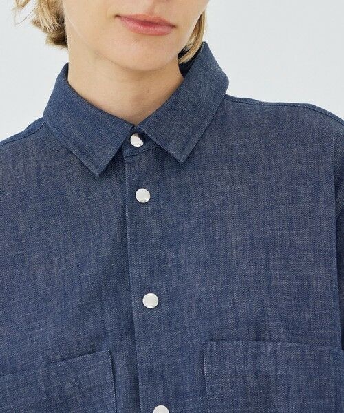 TOMORROWLAND / トゥモローランド ミニ丈・ひざ丈ワンピース | ステイブルーデニム シャツワンピース | 詳細4