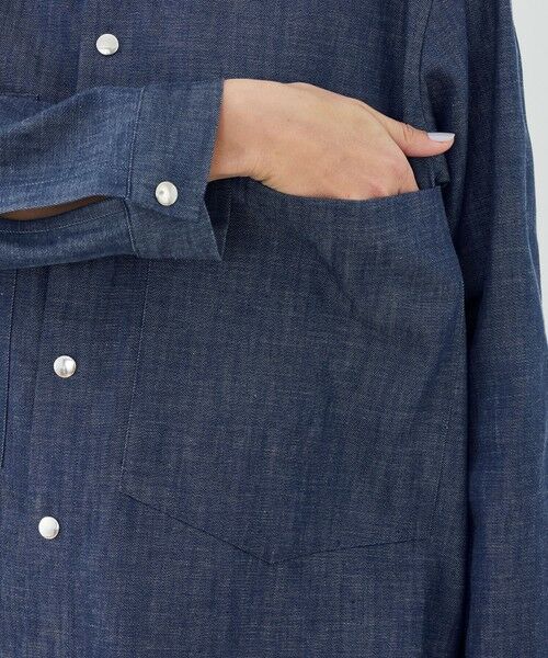 TOMORROWLAND / トゥモローランド ミニ丈・ひざ丈ワンピース | ステイブルーデニム シャツワンピース | 詳細5