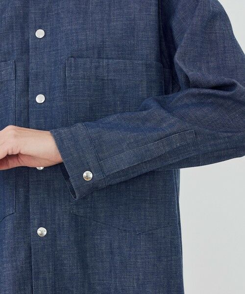 TOMORROWLAND / トゥモローランド ミニ丈・ひざ丈ワンピース | ステイブルーデニム シャツワンピース | 詳細6