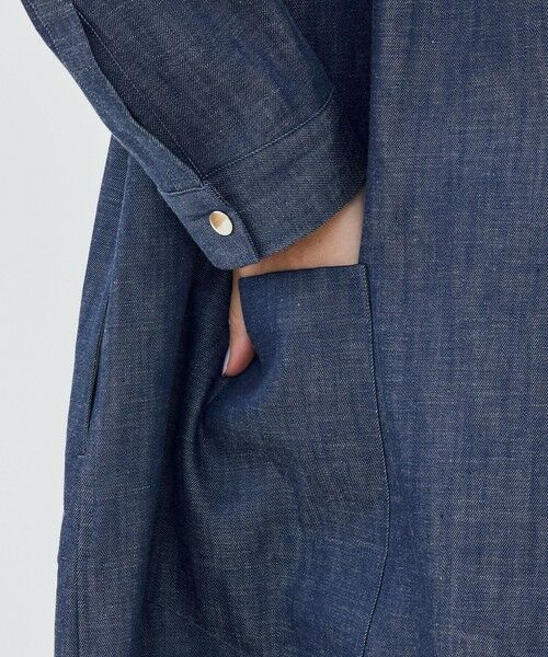 TOMORROWLAND / トゥモローランド ミニ丈・ひざ丈ワンピース | ステイブルーデニム シャツワンピース | 詳細7