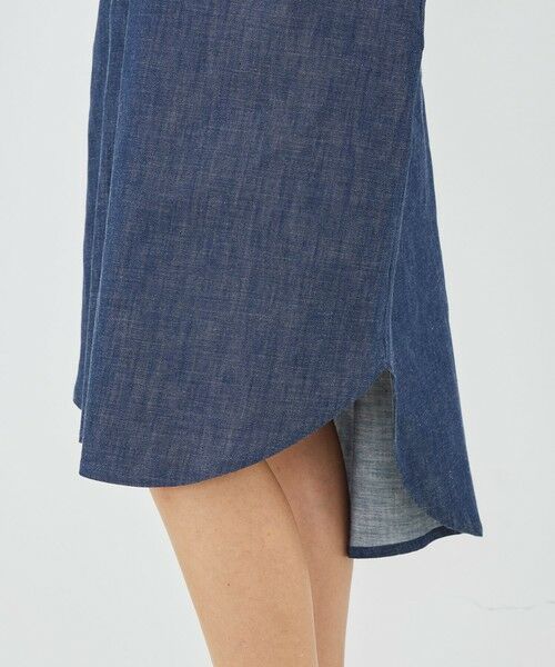 TOMORROWLAND / トゥモローランド ミニ丈・ひざ丈ワンピース | ステイブルーデニム シャツワンピース | 詳細9