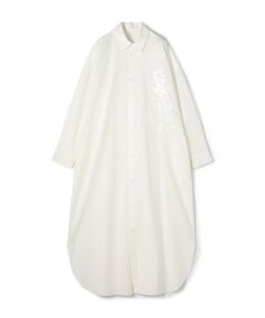 TOMORROWLAND / トゥモローランド ロング・マキシ丈ワンピース | コットンポプリンエンブロイダリー シャツワンピース