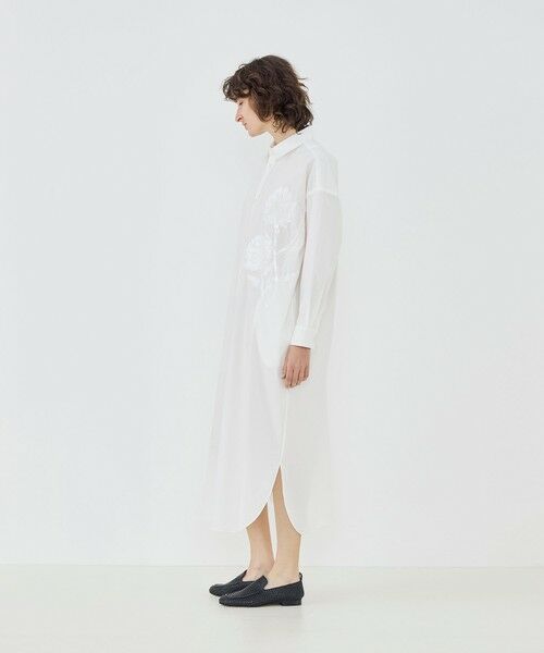 TOMORROWLAND / トゥモローランド ロング・マキシ丈ワンピース | コットンポプリンエンブロイダリー シャツワンピース | 詳細2