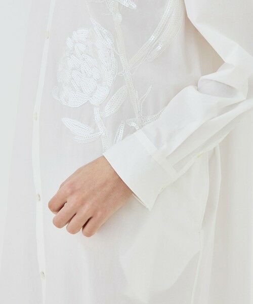 TOMORROWLAND / トゥモローランド ロング・マキシ丈ワンピース | コットンポプリンエンブロイダリー シャツワンピース | 詳細5