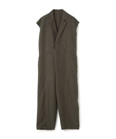 TOMORROWLAND / トゥモローランド サロペット・オールインワン | リネンキュプラシルクコンパクト チェスターカラーオールインワン