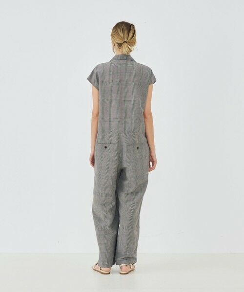 TOMORROWLAND / トゥモローランド サロペット・オールインワン | リネンキュプラシルクコンパクト チェスターカラーオールインワン | 詳細3