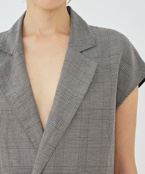 TOMORROWLAND / トゥモローランド サロペット・オールインワン | リネンキュプラシルクコンパクト チェスターカラーオールインワン | 詳細4