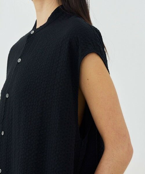 TOMORROWLAND / トゥモローランド ミニ丈・ひざ丈ワンピース | 【WEB先行予約】ソフトウェーブ バンドカラーシャツワンピース | 詳細5