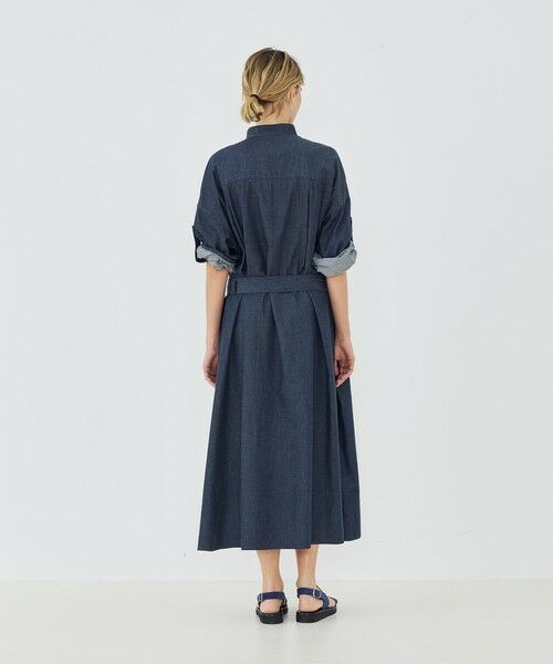 TOMORROWLAND / トゥモローランド ロング・マキシ丈ワンピース | コットンダンガリー ベルテッドシャツワンピース | 詳細4