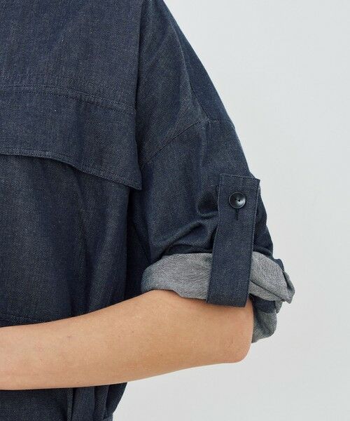 TOMORROWLAND / トゥモローランド ロング・マキシ丈ワンピース | コットンダンガリー ベルテッドシャツワンピース | 詳細7