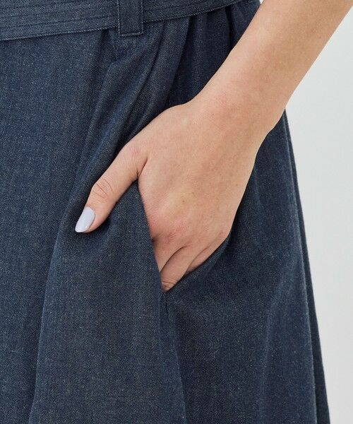 TOMORROWLAND / トゥモローランド ロング・マキシ丈ワンピース | コットンダンガリー ベルテッドシャツワンピース | 詳細9