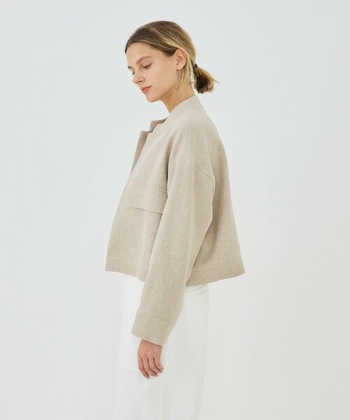 TOMORROWLAND / トゥモローランド ブルゾン | リネンシルクツイード スタンドカラーブルゾン | 詳細3