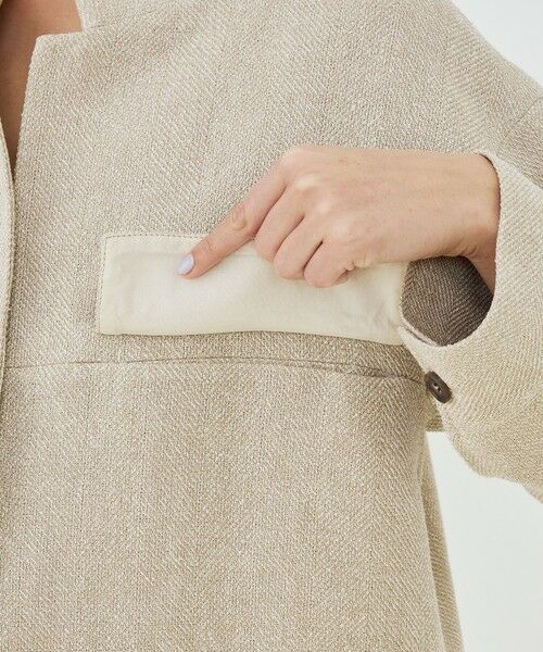 TOMORROWLAND / トゥモローランド ブルゾン | リネンシルクツイード スタンドカラーブルゾン | 詳細7