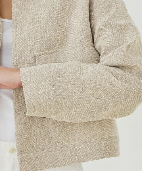 TOMORROWLAND / トゥモローランド ブルゾン | リネンシルクツイード スタンドカラーブルゾン | 詳細8