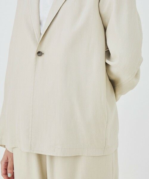 TOMORROWLAND / トゥモローランド テーラードジャケット | レーヨンリネンストレッチ ドロップショルダージャケット | 詳細9