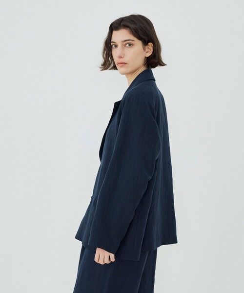 TOMORROWLAND / トゥモローランド テーラードジャケット | マリンカナパストライプ ラグランスリーブジャケット | 詳細3