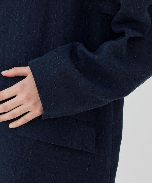 TOMORROWLAND / トゥモローランド テーラードジャケット | マリンカナパストライプ ラグランスリーブジャケット | 詳細7
