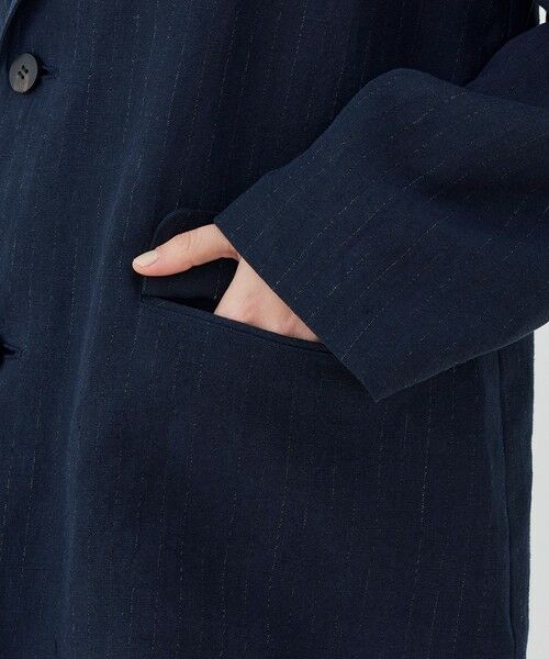 TOMORROWLAND / トゥモローランド テーラードジャケット | マリンカナパストライプ ラグランスリーブジャケット | 詳細8