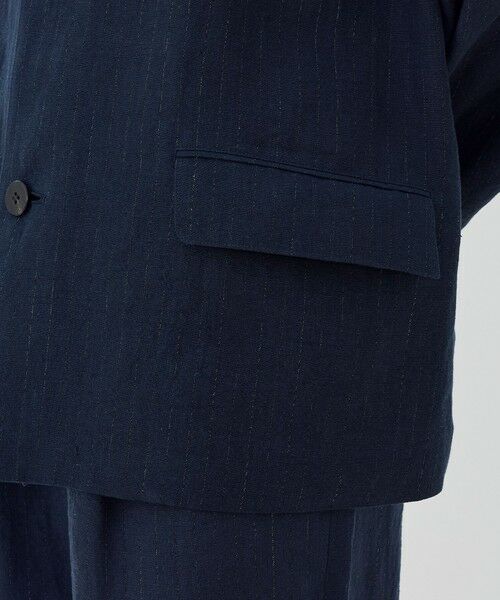 TOMORROWLAND / トゥモローランド テーラードジャケット | マリンカナパストライプ ラグランスリーブジャケット | 詳細9