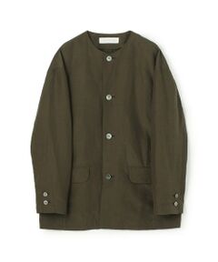 TOMORROWLAND / トゥモローランド ノーカラージャケット | リネンキュプラシルクコンパクト ノーカラージャケット