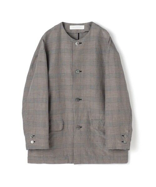 TOMORROWLAND / トゥモローランド ノーカラージャケット | リネンキュプラシルクコンパクト ノーカラージャケット（18 ブラック系）