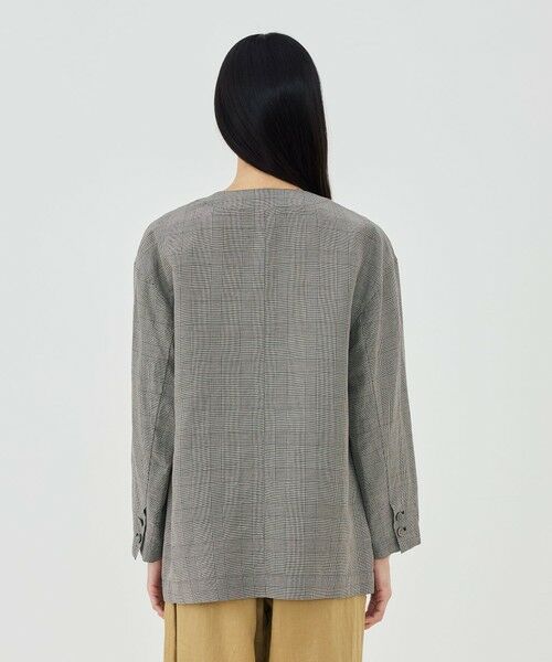 TOMORROWLAND / トゥモローランド ノーカラージャケット | リネンキュプラシルクコンパクト ノーカラージャケット | 詳細4