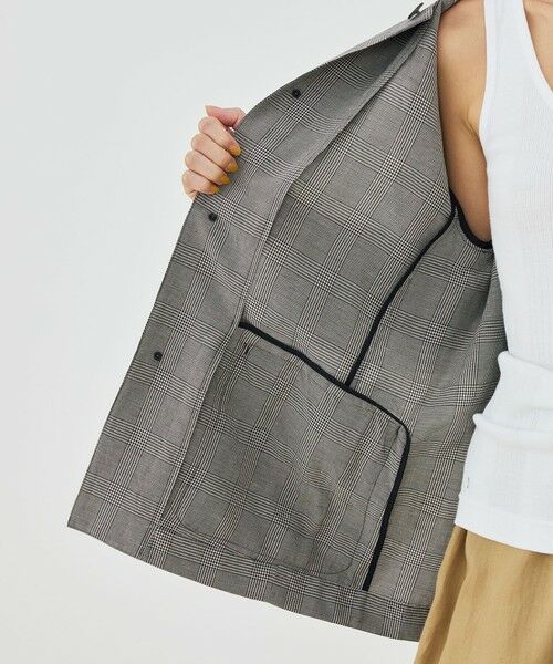 TOMORROWLAND / トゥモローランド ノーカラージャケット | リネンキュプラシルクコンパクト ノーカラージャケット | 詳細5