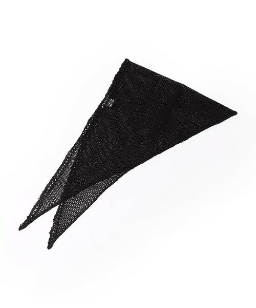 TOMORROWLAND / トゥモローランド マフラー・ショール・スヌード・ストール | ASAUCE MELER シルクニット トライアングルスカーフ（19 ブラック）