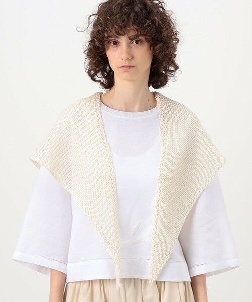 TOMORROWLAND / トゥモローランド マフラー・ショール・スヌード・ストール | ASAUCE MELER シルクニット トライアングルスカーフ | 詳細1