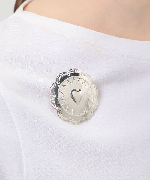 TOMORROWLAND / トゥモローランド ブローチ・コサージュ | ADRAR Flower Heart シルバー ブローチピン | 詳細1