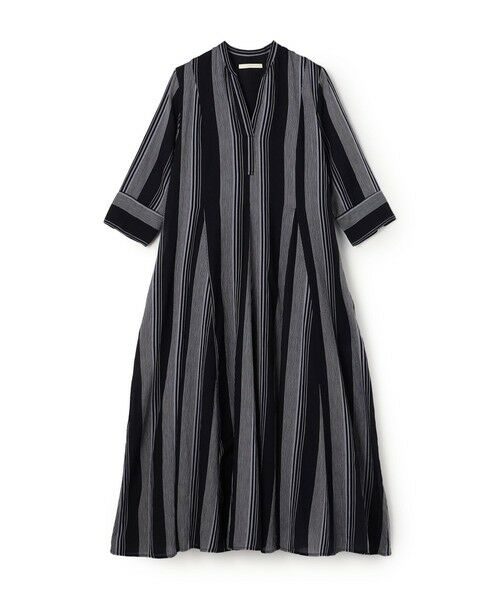TOMORROWLAND / トゥモローランド ロング・マキシ丈ワンピース | ne Quittez pas Cotton Voile Stripe ワンピース（18 ブラック系）