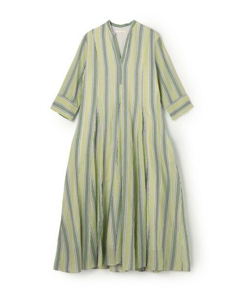 TOMORROWLAND / トゥモローランド ロング・マキシ丈ワンピース | ne Quittez pas Cotton Voile Stripe ワンピース（22 イエロー系）