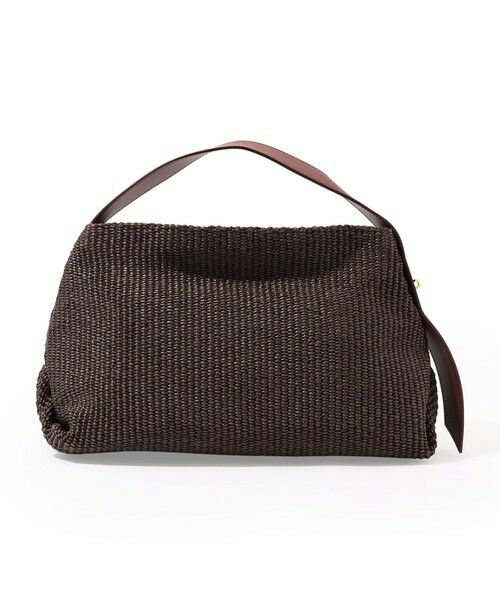 TOMORROWLAND / トゥモローランド ハンドバッグ | VIOLAd'ORO ラフィアシート ワンハンドルバッグ（48 ダークブラウン系）