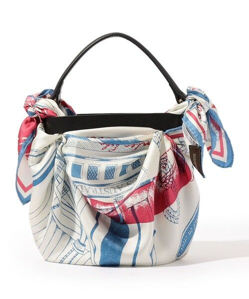 TOMORROWLAND / トゥモローランド ハンドバッグ | 【別注】MANIPURI SCARF ハンドバッグ（14 ライトグレー系）