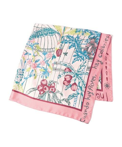 TOMORROWLAND / トゥモローランド バンダナ・スカーフ | MANIPURI GARDEN シルクスカーフ（32 ピンク系）