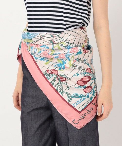 TOMORROWLAND / トゥモローランド バンダナ・スカーフ | MANIPURI GARDEN シルクスカーフ | 詳細1