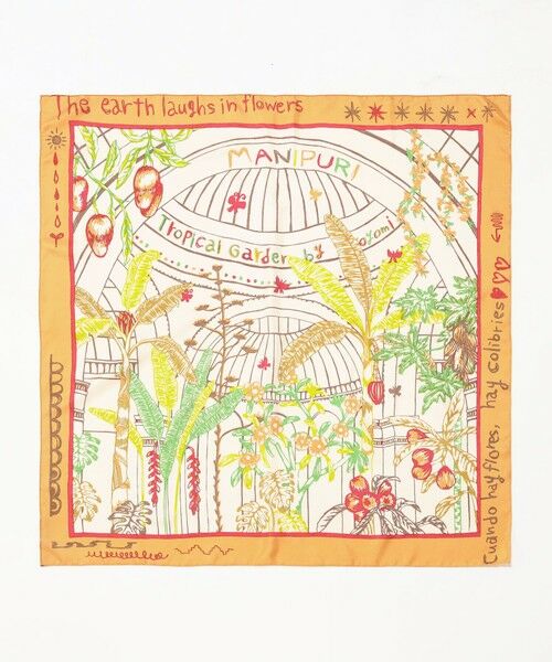 TOMORROWLAND / トゥモローランド バンダナ・スカーフ | MANIPURI GARDEN シルクスカーフ | 詳細5