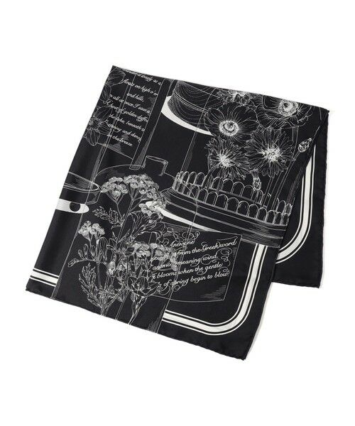 TOMORROWLAND / トゥモローランド バンダナ・スカーフ | MANIPURI DOME FLOWER シルクスカーフ（18 ブラック系）