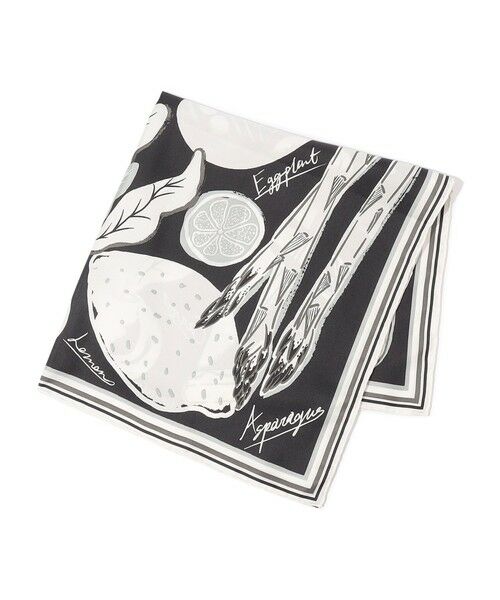 TOMORROWLAND / トゥモローランド バンダナ・スカーフ | manipuri VEGETABLES シルクスカーフ（18 ブラック系）