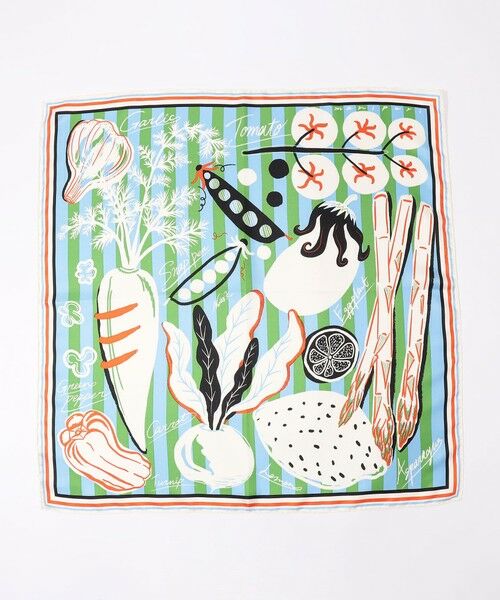 TOMORROWLAND / トゥモローランド バンダナ・スカーフ | manipuri VEGETABLES シルクスカーフ | 詳細2