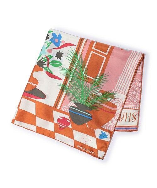 TOMORROWLAND / トゥモローランド バンダナ・スカーフ | MANIPURI SHANGRI-LA シルクスカーフ（32 ピンク系）