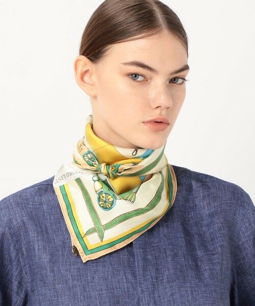 TOMORROWLAND / トゥモローランド バンダナ・スカーフ | MANIPURI CROSSWORD シルクスカーフ | 詳細1
