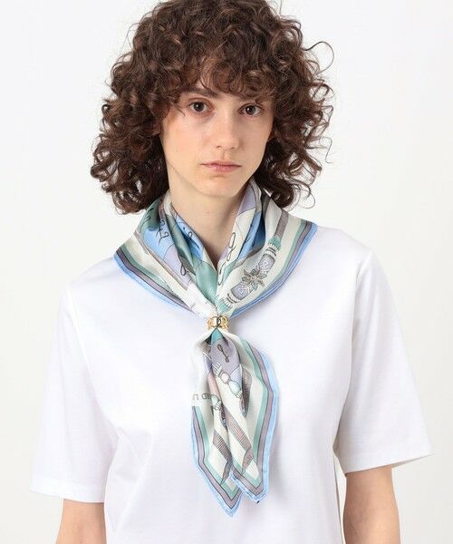 TOMORROWLAND / トゥモローランド バンダナ・スカーフ | MANIPURI CROSSWORD シルクスカーフ | 詳細5