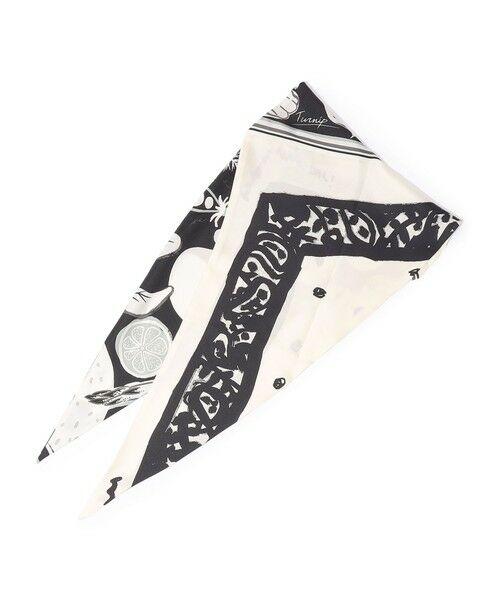 TOMORROWLAND / トゥモローランド バンダナ・スカーフ | manipuri VEGETABLES シルクスカーフ（01 ブラック系）