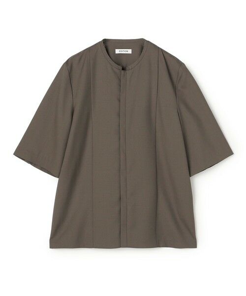 TOMORROWLAND / トゥモローランド シャツ・ブラウス | Super120'sウォッシャブルウール ハーフスリーブシャツ（16 グレー系）