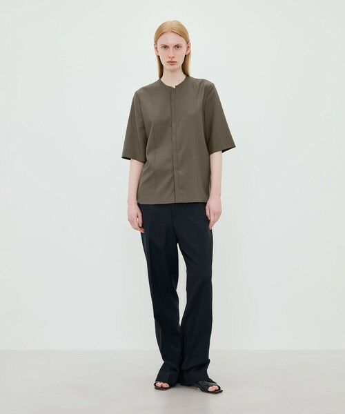 TOMORROWLAND / トゥモローランド シャツ・ブラウス | Super120'sウォッシャブルウール ハーフスリーブシャツ | 詳細1