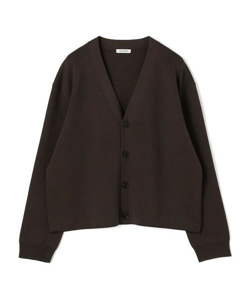 TOMORROWLAND / トゥモローランド カーディガン・ボレロ | ELS cotton Vネックカーディガン（49 ダークブラウン）