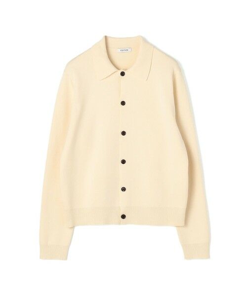 TOMORROWLAND / トゥモローランド カーディガン・ボレロ | ELS cotton ポロカーディガン（11 バニラホワイト）