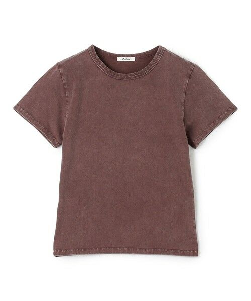 TOMORROWLAND / トゥモローランド Tシャツ | ストレッチコットンガーメントダイ プルオーバー（37 ダークレッド）